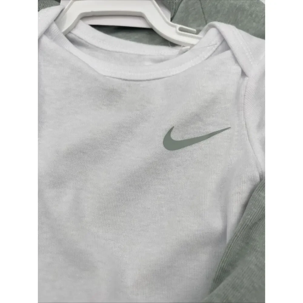 Nike Newborn 3-Piece Bodysuits and Pants Set Green/White long & Short Sleeve NWT